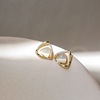 Small universal earrings, sophisticated accessory, internet celebrity, silver 925 sample, wholesale, simple and elegant design