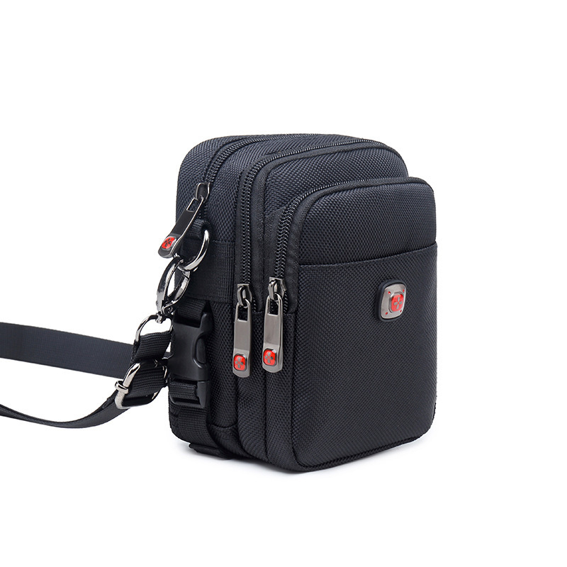 Swiss Army Knife Shoulder Bag Men's Oxford Cloth Belt Mobile Phone Waist Bag Canvas Sports Casual Men's Crossbody Small Bag