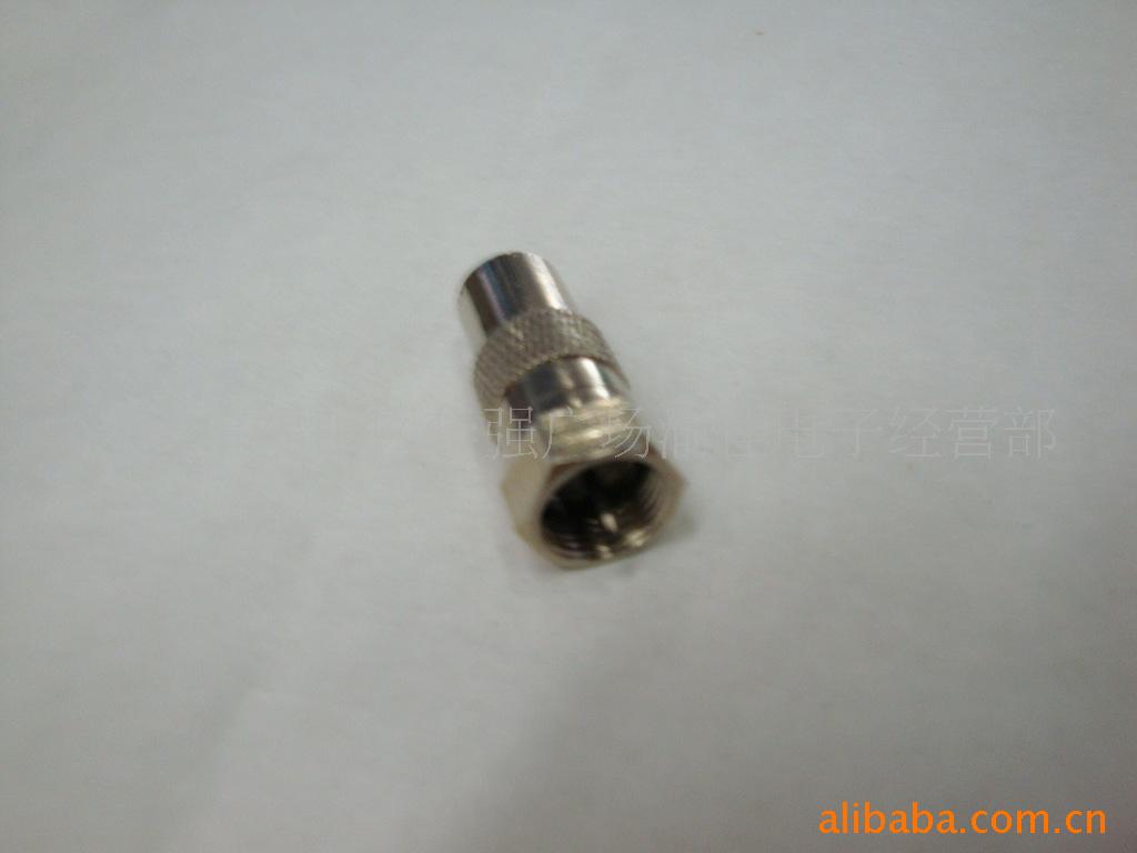 纯铜镀镍 公制 F公转TV公  天线公转F头 电视转换插头