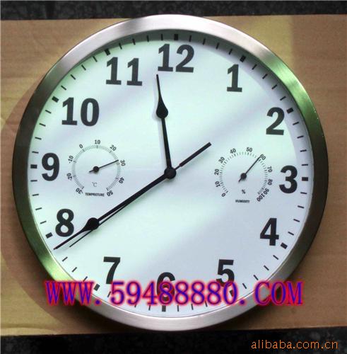 ZH3561  金属壳温湿度挂钟