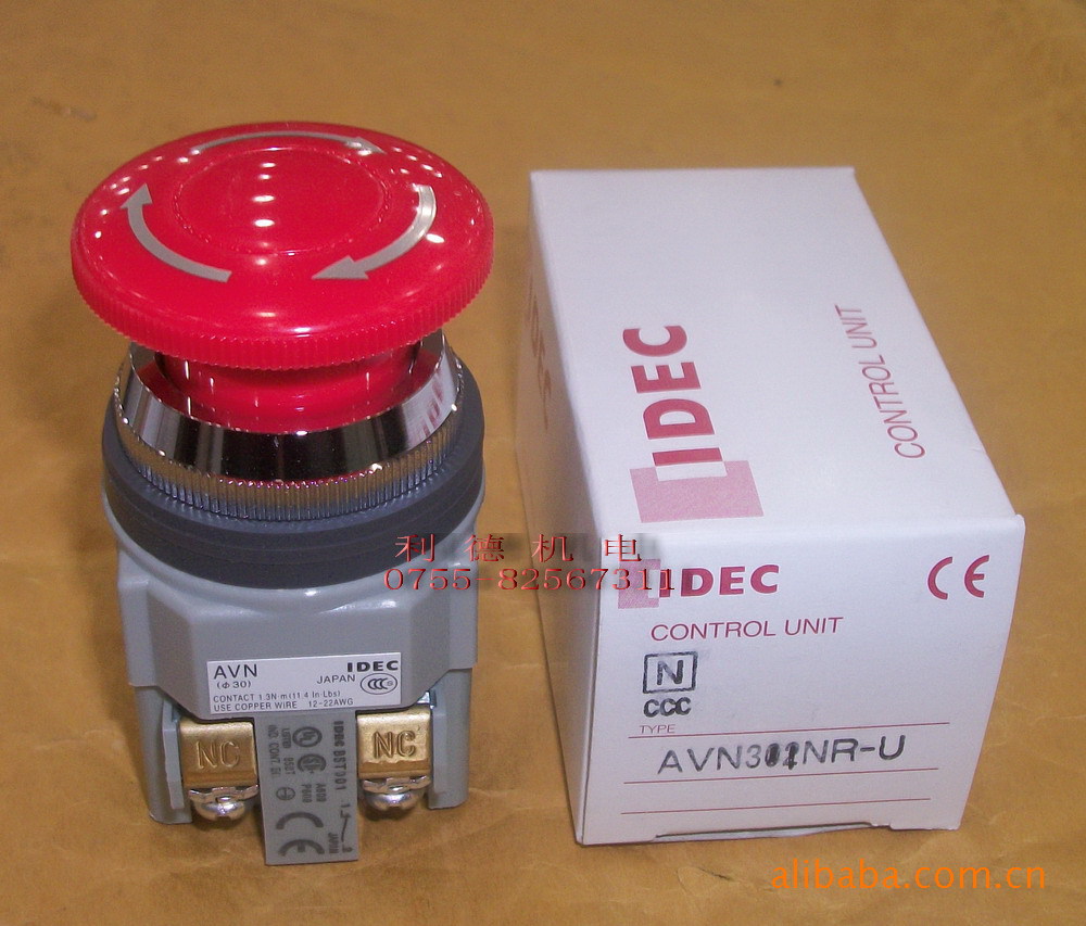 IDEC 急停按钮 AVN301N-R