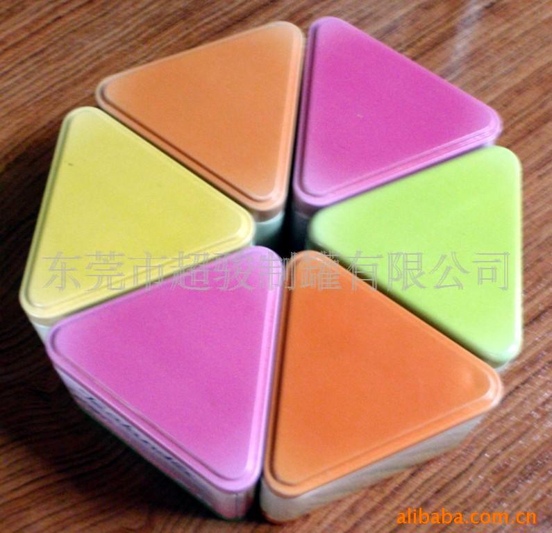 供应礼品套装铁盒 铁罐 精美糖果盒 套装蛋糕罐 三角罐可组合