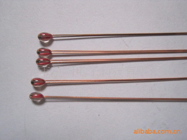 供应1.6MM头单端玻璃封装NTC热敏电阻