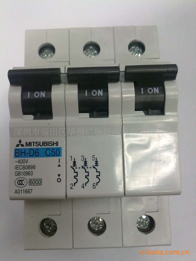 供应原装三菱小型断路器BH-D6 3P C50A