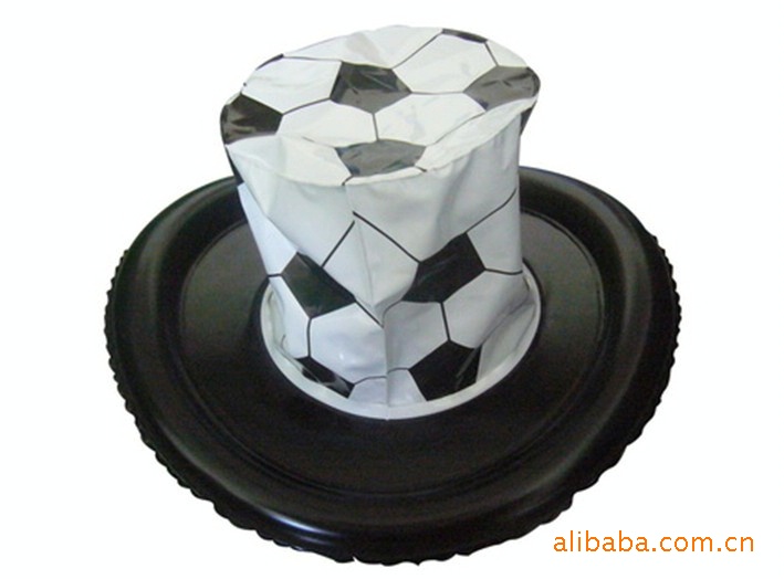 格萨厂家生产充气帽子 pvc充气皇冠  定制吹气头盔 可加LOGO