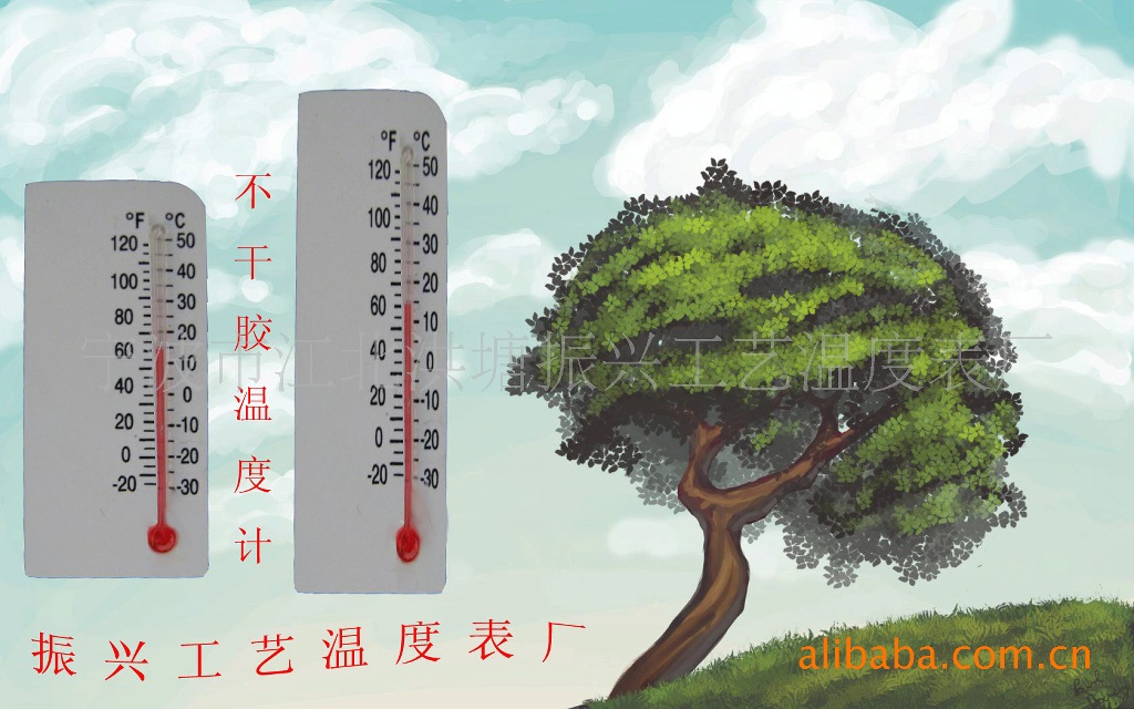 供应温度计  工艺品不干胶温度计