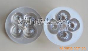 五合一大功率LED透镜 Φ43MM-30°平光面 5头连体透镜模组