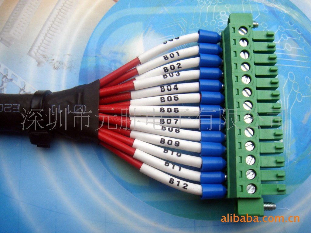 插拔式接线端子3.81MM 13P电压采样线(图)  3.81插拔式接线端子线