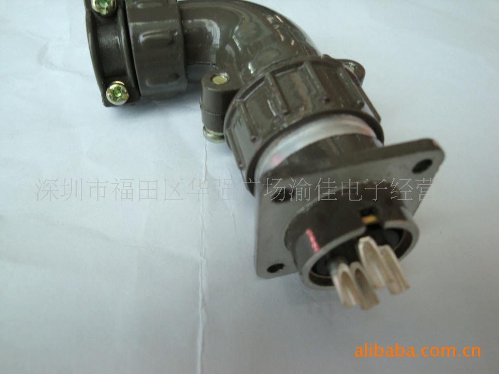 P20-4芯航空插头 弯型4芯航空插头插座 电缆信号连接器