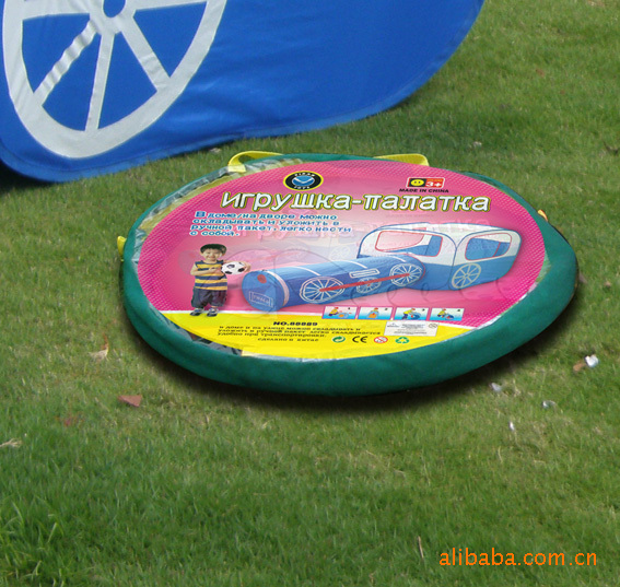 Train children's tent game tent children's tent blue locomotive tunnel assembly combination ocean ball pool