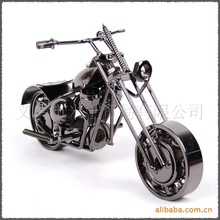 Zakka杂货手工艺品铁质摩托车模型 家居办公咖啡厅装饰生日礼物