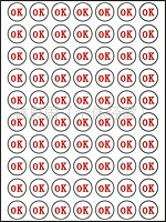 永实高级自粘性标签YS066不干胶OK贴12张/包