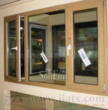 厂家直营PVC彩色共挤履膜塑钢门窗，中空隔音玻璃，诺托五金配件