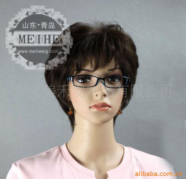 Qingdao Wig wholesale supply lady Short hair Headgear Reality Hand-woven direct deal NZ-012