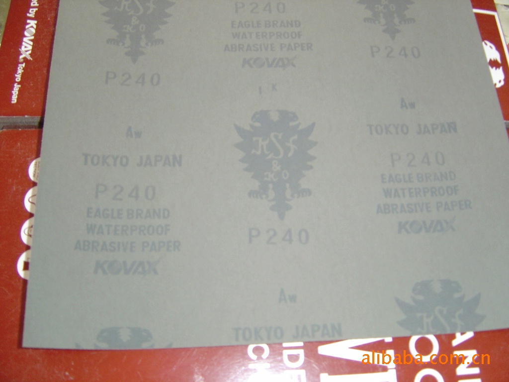 批发日本正宗红鹰砂纸240#(百张装或50张装)