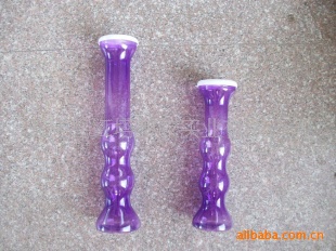 供应饮料果汁外卖塑料包装杯 紫色螺旋纹带盖杯