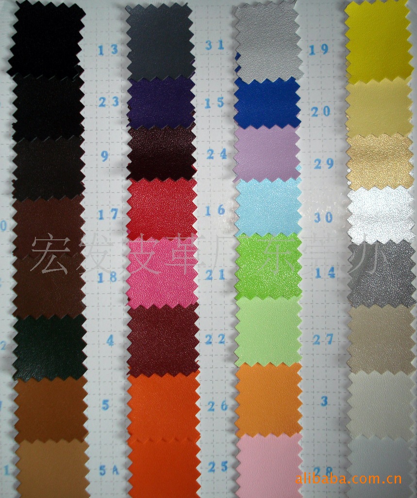 供ＰＵ纳帕纹环保皮革过6P不含磷奔二甲酸盐PU皮革