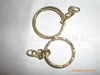 Keychain, ecological golden silver doll, 25mm