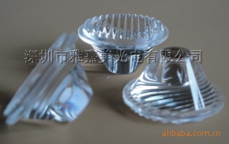 大功率LED透镜 Φ20MM - 90°条纹 椭圆光斑