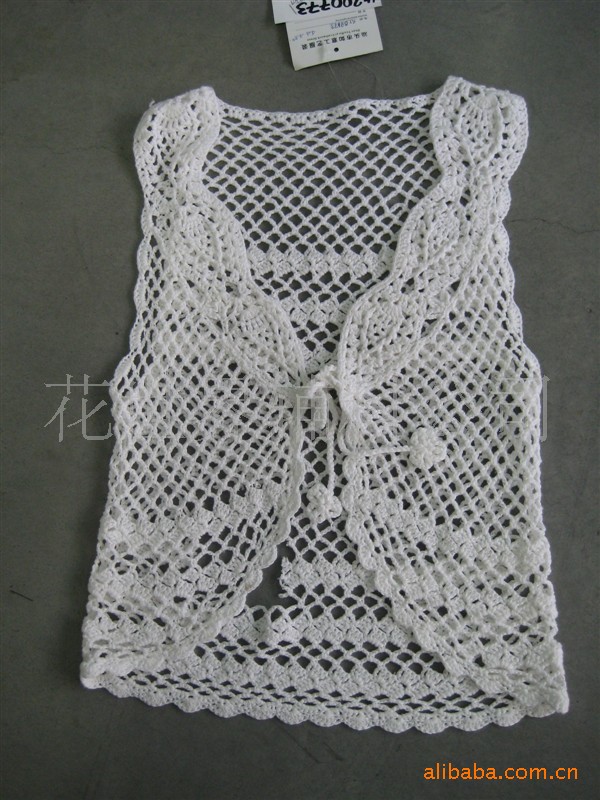 手工艺，编织花边，手勾花。手勾花领