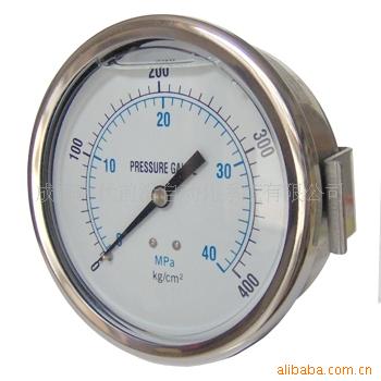 eraqy  意瑞  4"轴向加U形架充油压力表