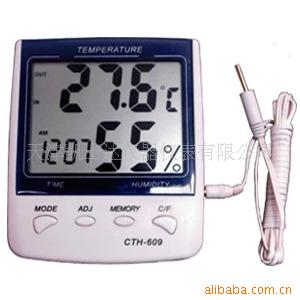 供应HTC-609带探头数字温湿度计/记忆式温湿度