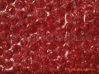 Manufactor supply Satin Embroidery Rose Embroidery new pattern Home textiles Fabric wholesale