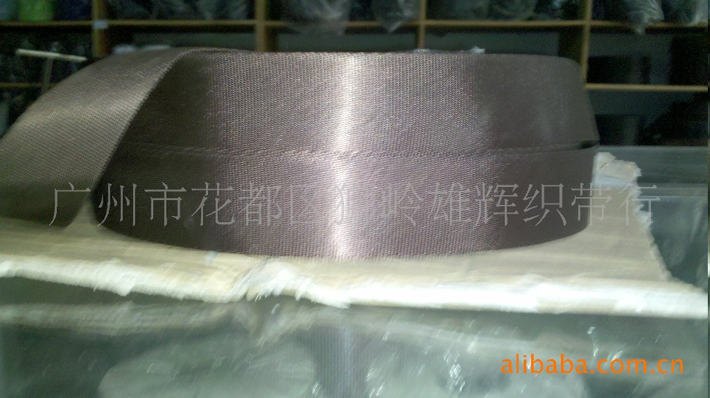 黑色啡色尼龙织带颜色多样厂家供应。平纹小波浪织带