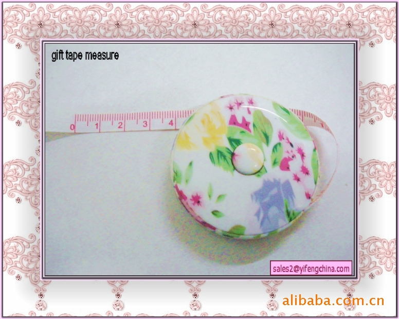 厂家供应圆形迷你礼品卷尺 ABS塑料卷尺 色彩可定制PVC卷尺