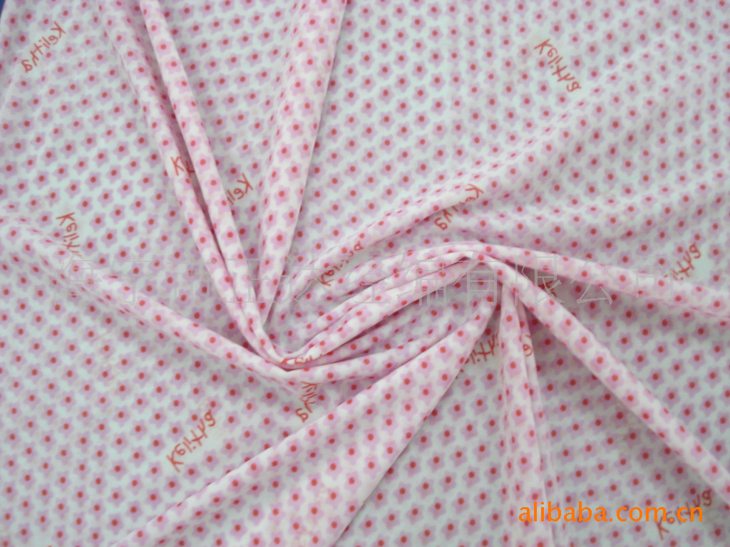 厂家直销针织经编超细印花哑光锦氨涤氨纶大有光莱卡消光半光面料