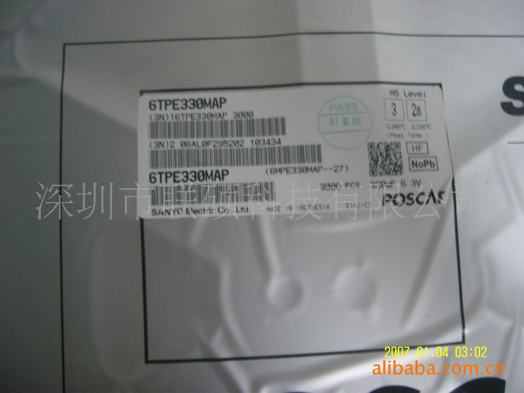 供应日本Panasonic固态钽电容6TPE330MAP