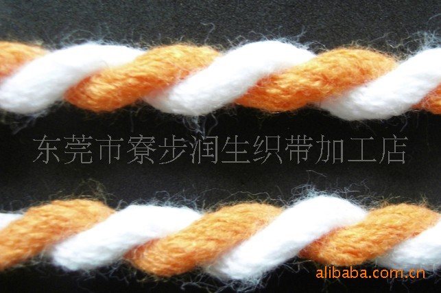 润生6mm间色仿羊绒\仿羊毛\精纺长纤人造毛两\三股纽绳