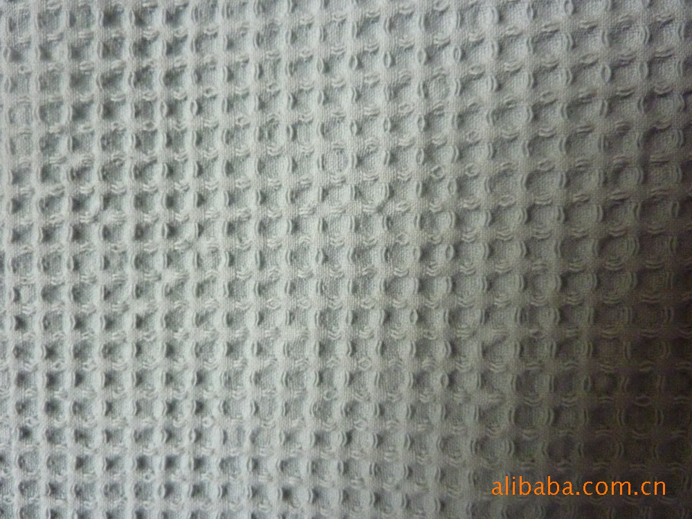 供应250克每平方华夫格，梭织华夫格拖鞋面料。（图）