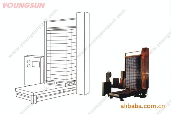 供应全自动栈板打包机 穿剑式打包机 永创包装系列打包带一体机