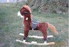 wooden  children Rocking Horse Forehead flash light Rocking Horse Singing and rocking horse/Toy horse/Plush toy horse
