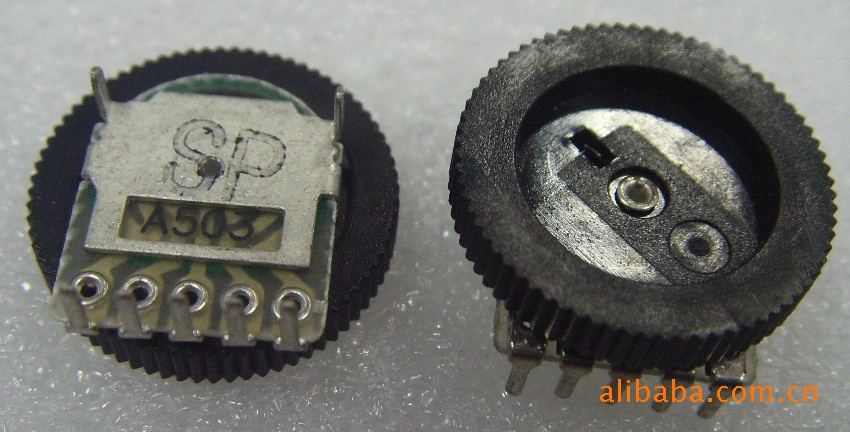 特价现货拨盘电位器∮16Χ3双联A50K，C5OK