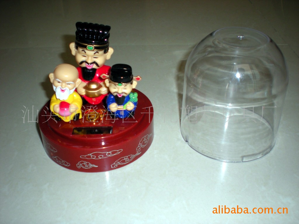 太阳能摇摆公仔  大号全身摇财神爷摆件