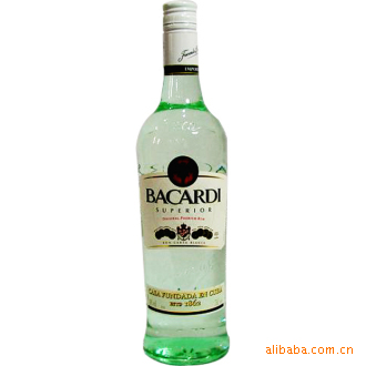 进口洋酒Bacardi 百加得白朗姆酒 750ml 百加得 鸡尾酒-阿里巴巴