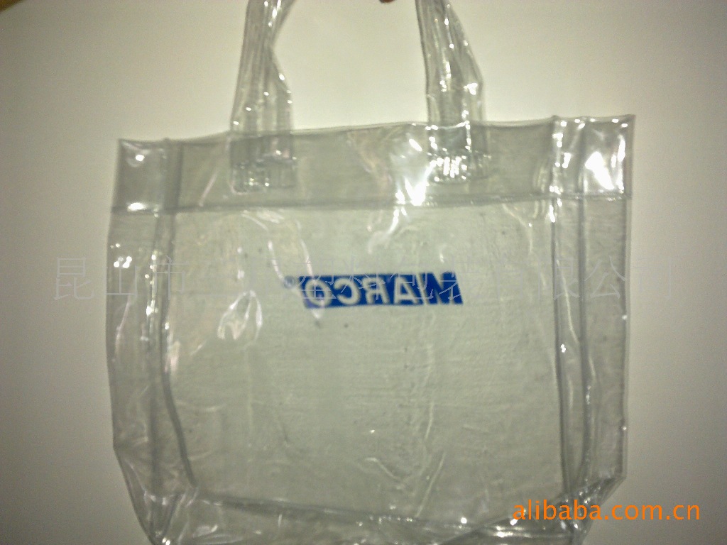 低价加工环保透明PVC塑料立体袋(带印刷)，PVC立体袋,PVC手提袋