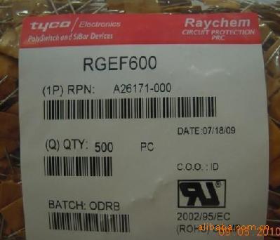 【原装保险丝】 RGEF600 16V  6A PTC自恢复保险丝 〖欢迎咨询〗|ms