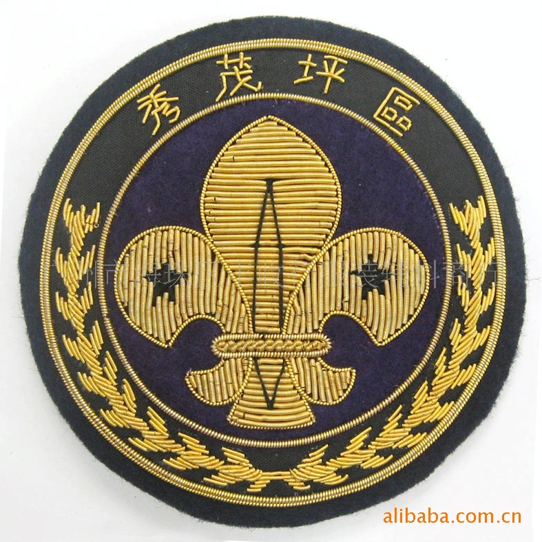 现货批发金属线制的装饰品手工刺绣章 印度丝胸章袖章臂章帽章等