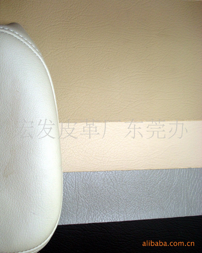 供应PVC汽车专用皮革耐刮擦有蜡感奔驰纹荔枝纹皮革