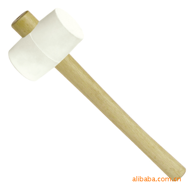 供应  欧式木柄橡胶锤子  色橡胶锤  木柄穿心橡胶锤  厂家供应