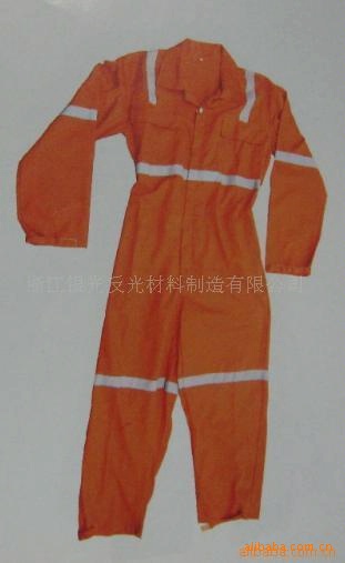 厂家直销 银光材料120克针织布供应反光工作服（图）