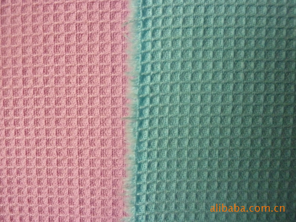 供应300克每平方华夫格，华夫格布料，梭织全棉华夫格。（图）