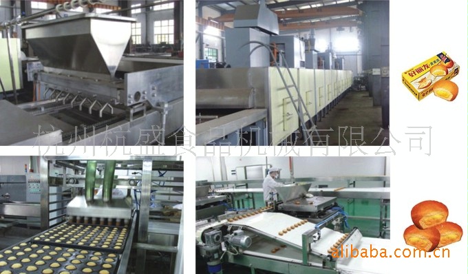 饼干夹芯棉花糖巧克力派涂层生产线