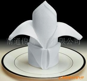 餐巾定制 高密缎纹酒店纯棉口布 餐巾布 白色宴会口布 擦杯布|ms