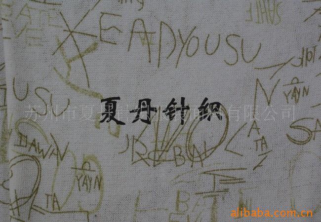 供应·棉OE+··D锦纶，双纱印花汗布(图)