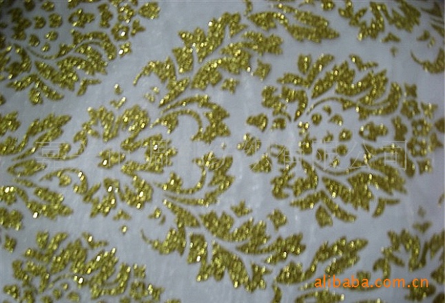 厂家直供欧根纱印花 洒金欧根纱