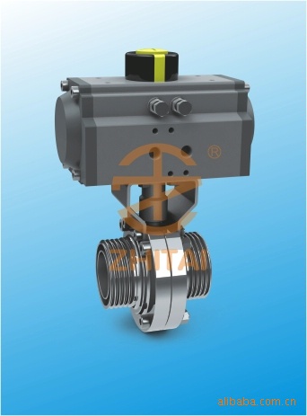 卫生级气动蝶阀ZTWD621X/J/外螺纹蝶阀